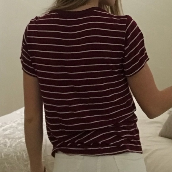 Trendy Striped T-Shirt  ~ size OS - Picture 2 of 3